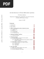 An Introduction To Partial Differential Equations