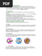 1-Medios de Comunicación Masiva: y Receptores Que Pueden Ser Individuales y Colectivos