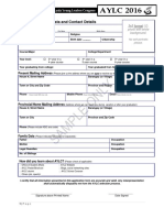 2016 Aylc Sample Application Form