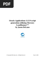 Oracle Applications 11.5.9 Script Generation Utilizing Mercury Loadrunner™ by Jason Delano