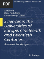 Ana Simões, Maria Paula Diogo, Kostas Gavroglu Sciences in The Universities of Europe, Nineteenth and Twentieth Centuries 2015