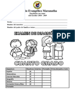 Examen Diagnostico 4to Grado