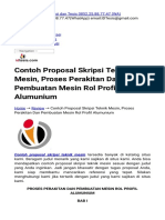 Contoh Proposal Skripsi Teknik Mesin Proses Perakitan Dan Pembuatan Mesin Rol Profil Alumunium