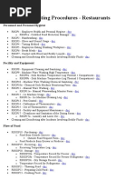 Standard Operating Procedures - Restaurants: Personnel and Personal Hygiene