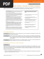 Reading: Multiple-Choice, Choose Multiple Answers: Item Type Strategies