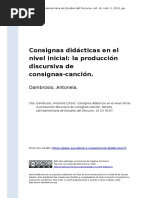 Dambrosio, AntonelaConsignas Didacticas en El Nivel Inicial La Produccion Discursiva de Consignas-Cancion