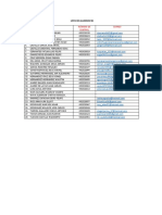 Nombres Número de Control Correo: Lista de Alumnos 9B