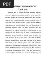 Development of Irrigation of Structure