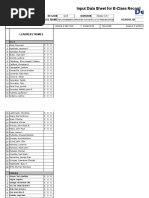 Input Data Sheet For E-Class Record: Region Division School Name School Id