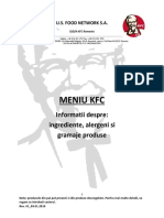 KFC Menu Informatii Suplimentare