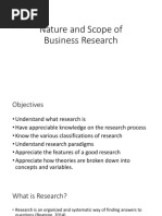 Nature and Scope of Business Research