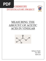 Measuring The Amount of Acetic Acid in Vinegar: Chemistry Investigatory Project