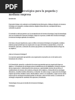 Gerencia Estratégica para La Pequeña y Mediana Empresa