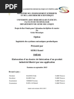 Dossier de Fabrication