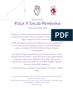 Diplomado Yoga y Salud Femenina Espacio Raíz 2019