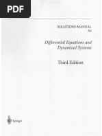 Lawrence Perko - Instructor's Solutions Manual To Differential Equations and Dynamical Systems (2001, Springer)