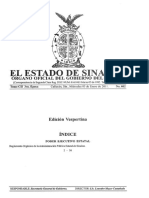 Reglamento Organico de La Administracion Publica Del Estado de Sinaloa PDF