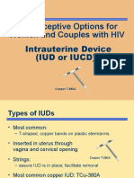 Contraceptive Options For Women and Couples With HIV: Intrauterine Device (Iud or Iucd)