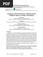 Tensile and Flexural Strength of Cement Silica Fume Concrete