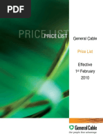 General Cable: Price List