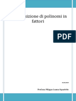 Scomposizione Di Un Polinomio in Fattori