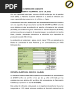 Clasificacion de Refinerias en Bolivia