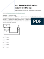 Exercícios Princípio de Pascal