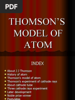 Thomson's Model of Atom