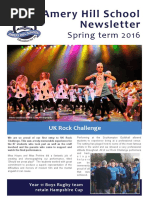 Amery Hill School Newsletter March 2016