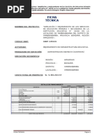 Ficha Técnica de Expediente Técnico de Construcción de Un Colegio