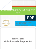 Industrial Disputes Act1947 Cases: By: Anil Ashish Topno ROLL NO: 12003 Retail Management 2 Year