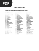 TAREA - Vocabulario