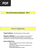 Key Performance Indicators - KPI's