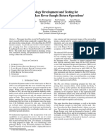 Technology Development and Testing For Enhanced Mars Rover Sample Return Operations