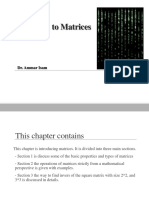 Introduction To Matrices: Dr. Ammar Isam