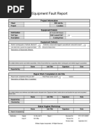 Equipment Fault Report