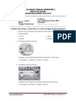 Soal UTS IPA Kelas 6 Semester 2