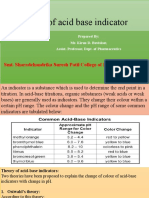 Theory of Acid Base Indicator