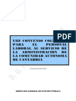 VIII CONVENIO COLECTIVO ADMINISTRACION CANTABRIA - Modificacion 20-07-17 PDF