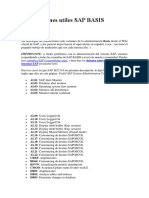 Transacciones Utiles SAP BASIS