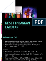 Kesetimbangan Larutan