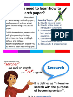 Why Do You Need To Learn How To Write A Research Paper?: Learning Targets