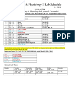 Anatomy & Physiology II Lab Schedule: BSC2086L 1 - 2019