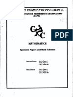 2004 CAPE Pure Mathematics U1 Specimen Papers and Solution PDF