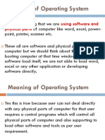 Meaning of Operating System: Using Software and Physical Parts