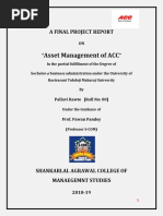 Project Report On Asset Management of Acc Limited - Pallavi Rawte