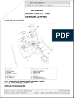 2012 Kia Sorento 3.5L V6 Fuel Delivery System 3.5L