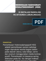 Teknik Pemeriksaan Radiografi Histerosalpingografi (HSG)