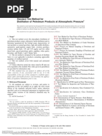 Distillation of Petroleum Products at Atmospheric Pressure: Standard Test Method For