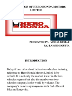 Case Analysis of Hero Honda Motors Limited